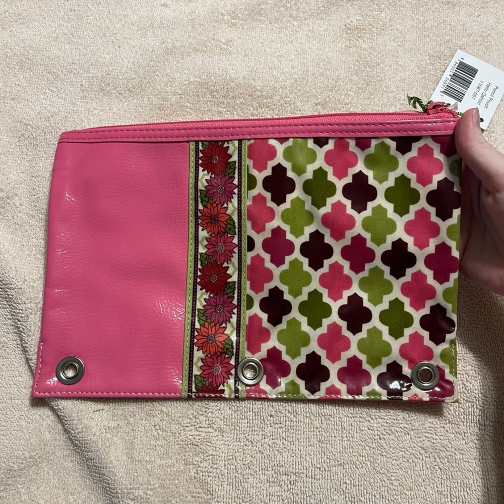 NWT Vera Bradley Hello Dahlia Pencil Case Retired pattern